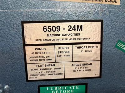 Used SCOTCHMAN 6509-24M Ironworkers Pennsylvania US | Demmler Machinery Inc. #887402