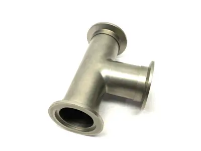 USED AGILENT STAINLESS STEEL TEE FITTING 2.46" CLEARANCE NW40