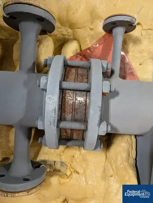 USED Pfaudler 3 Sq Sq Pfaudler Heat Exchanger, C/S, 150/150#