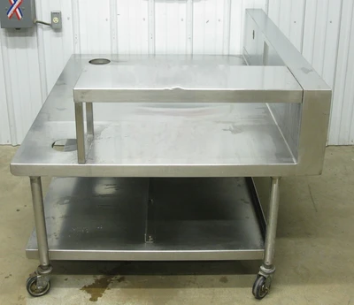 142-0738 60" Stainless Steel Fryer Equipment Stand with Shelf