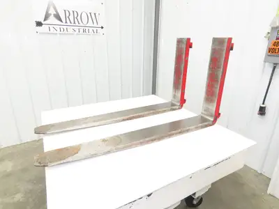Bolzoni QQE 190830 5x48" Class 3 Steel Forklift Forks 20" Carriage 1-Pair READ