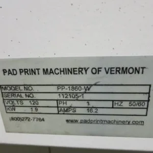 USED PAD PRINT PP-1860-W