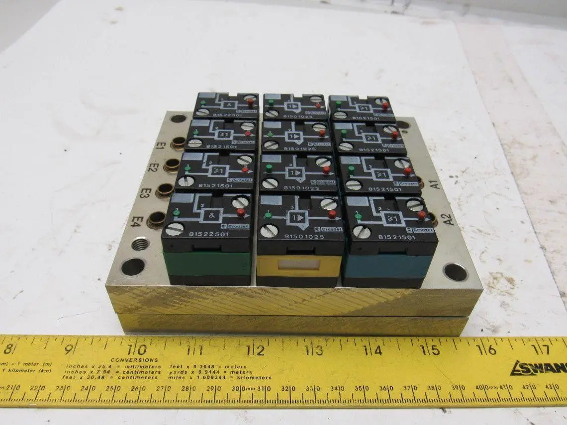 Rexroth Crouzet 81501025 Pneumatic Logic Component And Element Manifold Assembly