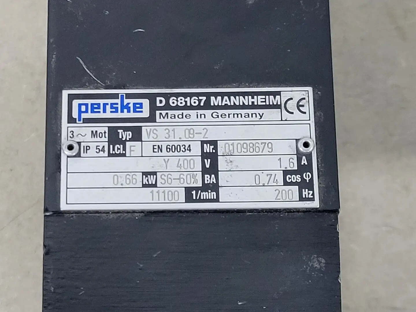 Used PERSKE VS 31.09-2 Motors (misc) British Columbia CA | Lenmark #246305