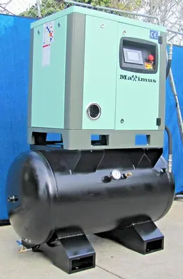 2026 Maximus 10 HP Rotary Screw Air Compressor VFD 230V Single Phase on 60G Tank