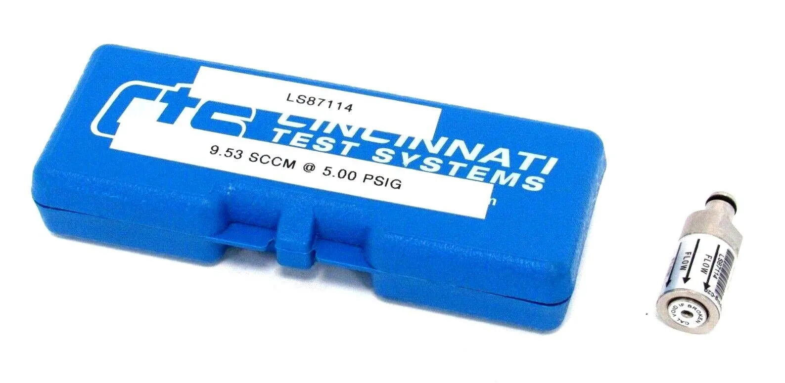 NEW CINCINNATI TEST SYSTEMS LS87114 CALIBRATED LEAK/FLOW 9.53 SCCM @ 5PSI