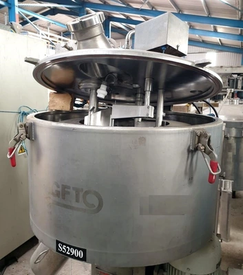GFT V 63-U perforate basket centrifuge, Hastelloy C22.