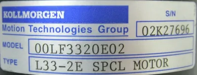 NEW KOLLMORGEN 00LF3320E02 MOTOR L33-2E