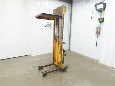 Langley BHLD Walk Behind Pallet Lift Truck 200lb 12V Straddle Platform 70" Lift