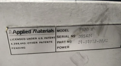 Applied Materials 8100 K 01-81912-00/C Analog Interface Unit 5-Channel
