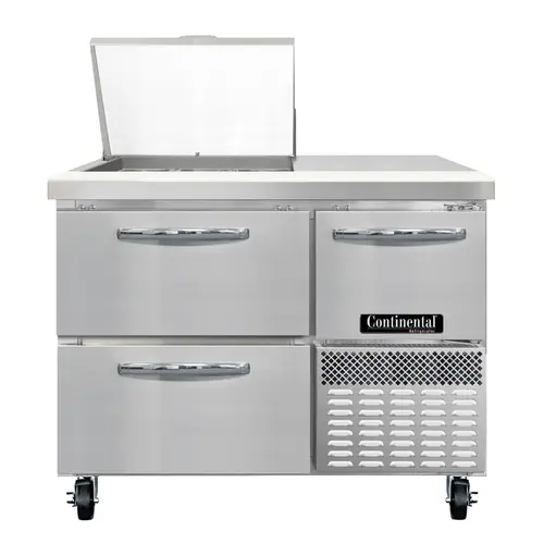 Continental RA43N9M-D 43" Sandwich/salad Prep Table W/ Refrigerated Base, 115v