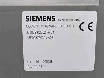Siemens J31032-K2002-H454 Cockpit 15 Advanced Touch Interface Panel FOR PARTS