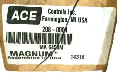 NEW ACE CONTROLS 208-0004 SHOCK ABSORBER 2080004