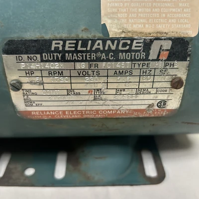 Used RELIANCE P14H1402M Industrial Controls Ohio US | Surplus Asset Holdings #1507144
