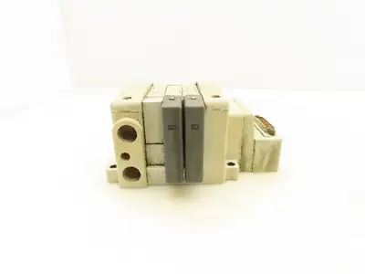 SMC VQC2100N-5 Pneumatic 3-Station Manifold 5/2 Solenoid Valves 24VDC