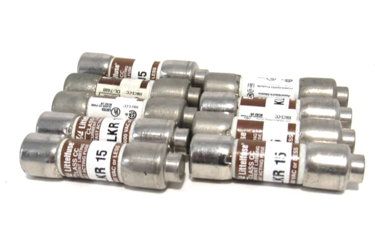 LOT OF 9 NEW LITTELFUSE KLKR15 FUSES