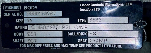 Used Fisher 8532 Valves/Fittings Minnesota US | Peak Machinery, Inc. #285093