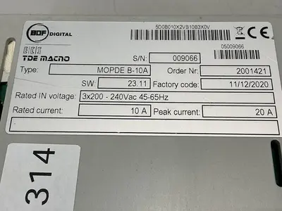 USED TDE MACNO MOPDE B-10A