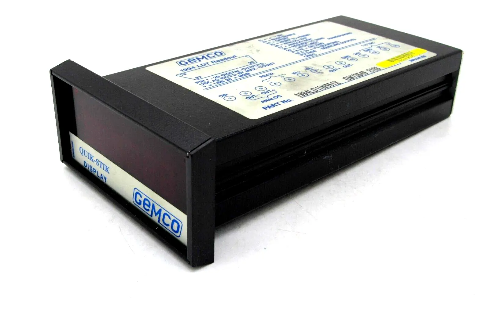 NEW GEMCO 1994-LD-1-IN-951-X QUIK-STIK DISPLAY MONITOR 1994LD1IN951X