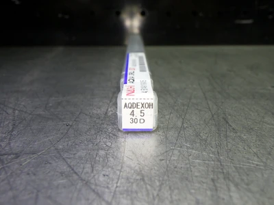 Nachi 4.5mm Coolant Thru 30xD Carbide Drill 5mm Shank AQDEXOH30D0450 (LOC1318D)