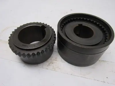Waldron Gear Size 2-1/8 Powerlign Coupling Assembly 1-5/8"  & 2-1/8"Keyed Bore