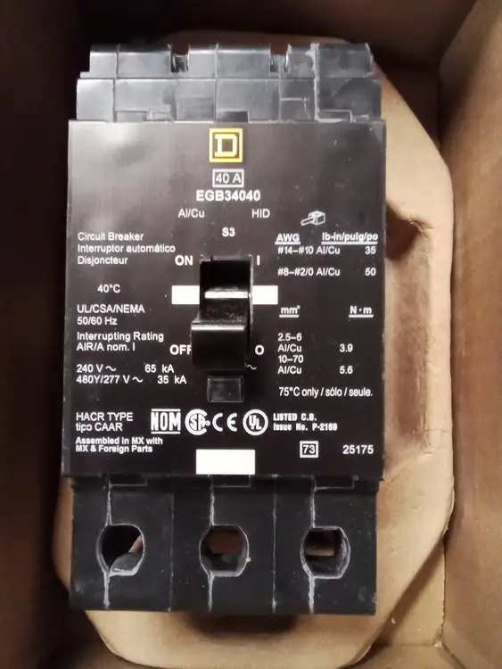 Used Square D Circuit Breaker Circuit Breakers US | Infinity wholesale & Supply LLC #1305725