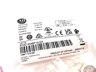 872C-M4BP12-D4 | Allen Bradley  Ser. F Inductive Proximity Sensor 4mm Sense Distan. - New