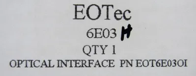 NEW EOTEC 6E03 OPTICAL INTERFACE MODULE EOT6E03OI 7880-6538-498