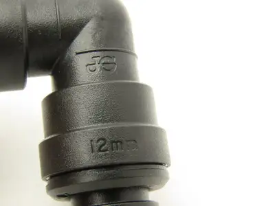 John Guest 23806 12mm Elbow Connector Push Type Self Locking Water Lot of 10