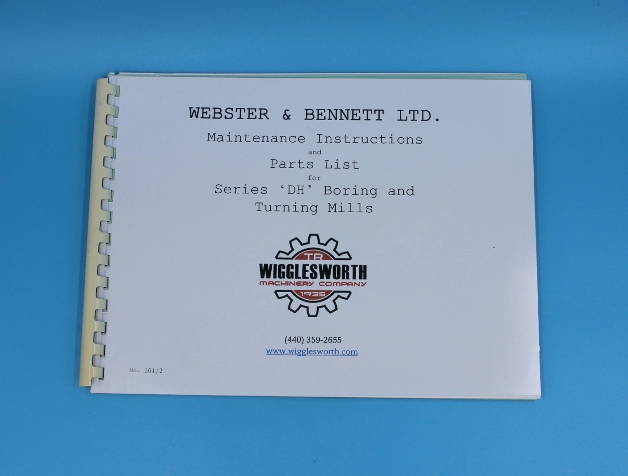 NEW WEBSTER & BENNETT DH Manual