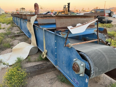 55' L x 24" W x 32" H, Belt Conveyor,  Industrial Material Handling #4257