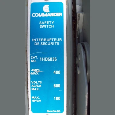 Commander 400 Amp Electrical Disconnects