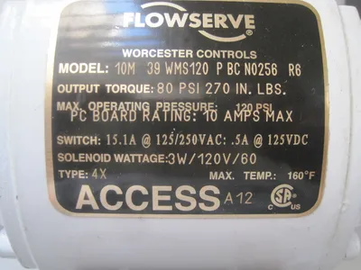 NEW WORCESTER FLOWSERVE 10M-39WMS120 CONTROL VALVE 10M 39 WMS 1" BALL VALVE