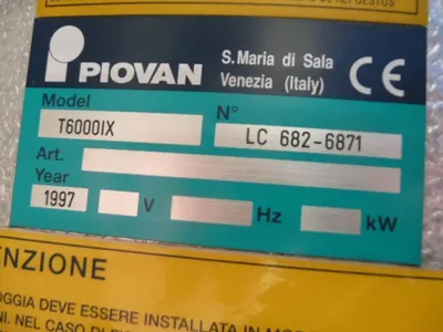 USED 1997 PIOVAN T6000ix