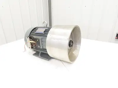 Superb Electric TEIFH Pin Router Motor w/Pulley 7.5Hp 1720/3450RPM 460V 3PH 112M