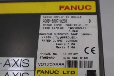 FANUC A06B-6097-H201 SERVO AMPLIFIER STOCK 111B