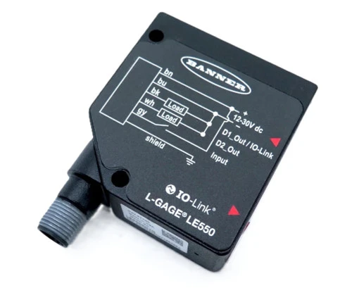 Banner LE550KC1Q 97765 Laser Displacement Sensor, Range 100-1000mm [New]