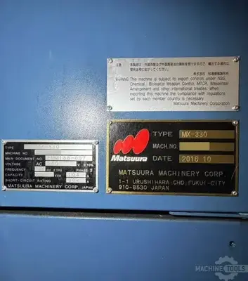 Used 2016 MATSUURA MX-330 Vertical Machining Centers Arizona US | KD Machinery #1486305