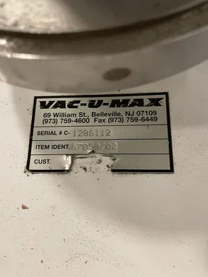 Vac-U-Max 67058/02 Industrial Vacuum / Dust Collector 2HP 3PH