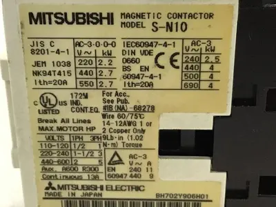 USED MITSUBISHI S-N10 20 AMP