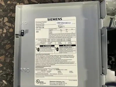 Used SIEMENS GF321N Switchgears Ohio US | HGR 24 #1419602