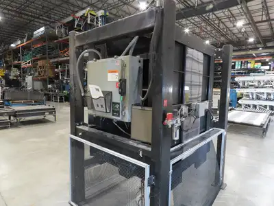 42"W x 48-50"L Pallet Feeder Dispenser for Robot Palletizer Conveyor 90"H