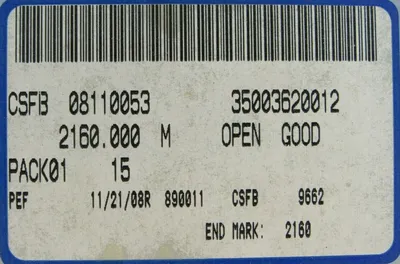 NEW FUTURE FLEX CSFB-3500362Q800012 FIBER OPTIC CABLE FB12M6.12 FIBER 7087'