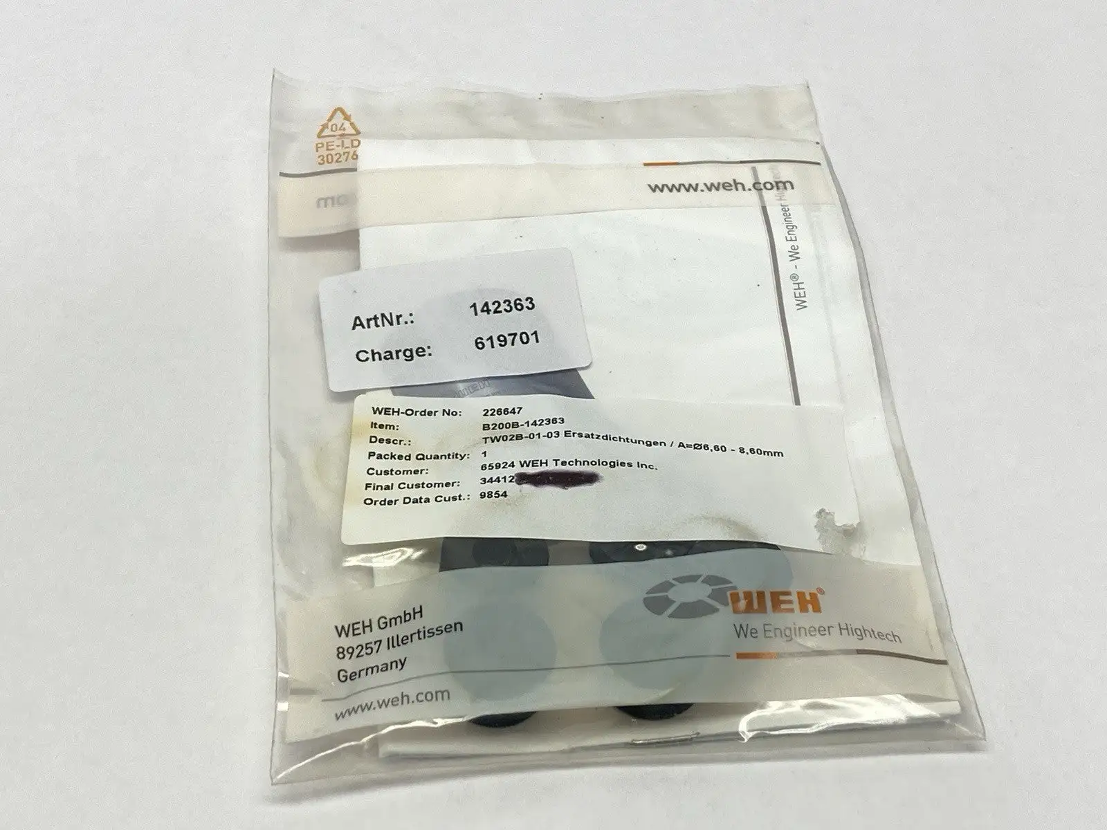 NEW WEH B200B-142363 TW02