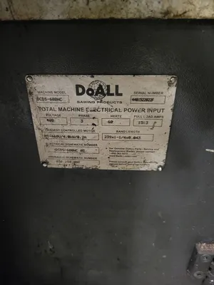 2018 DOALL DCDS-600NC Horizontal bandsaw Automatic | Myers Technology Co., LLC (1)