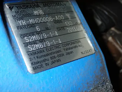 USED 2013 YASKAWA MOTOMAN MH6