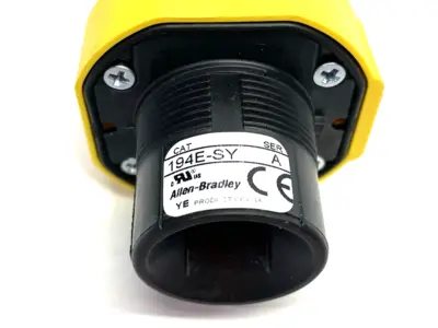 USED ALLEN-BRADLEY SER. A ROTARY DISCONNECT SWITCH HANDLE RED/YELLOW