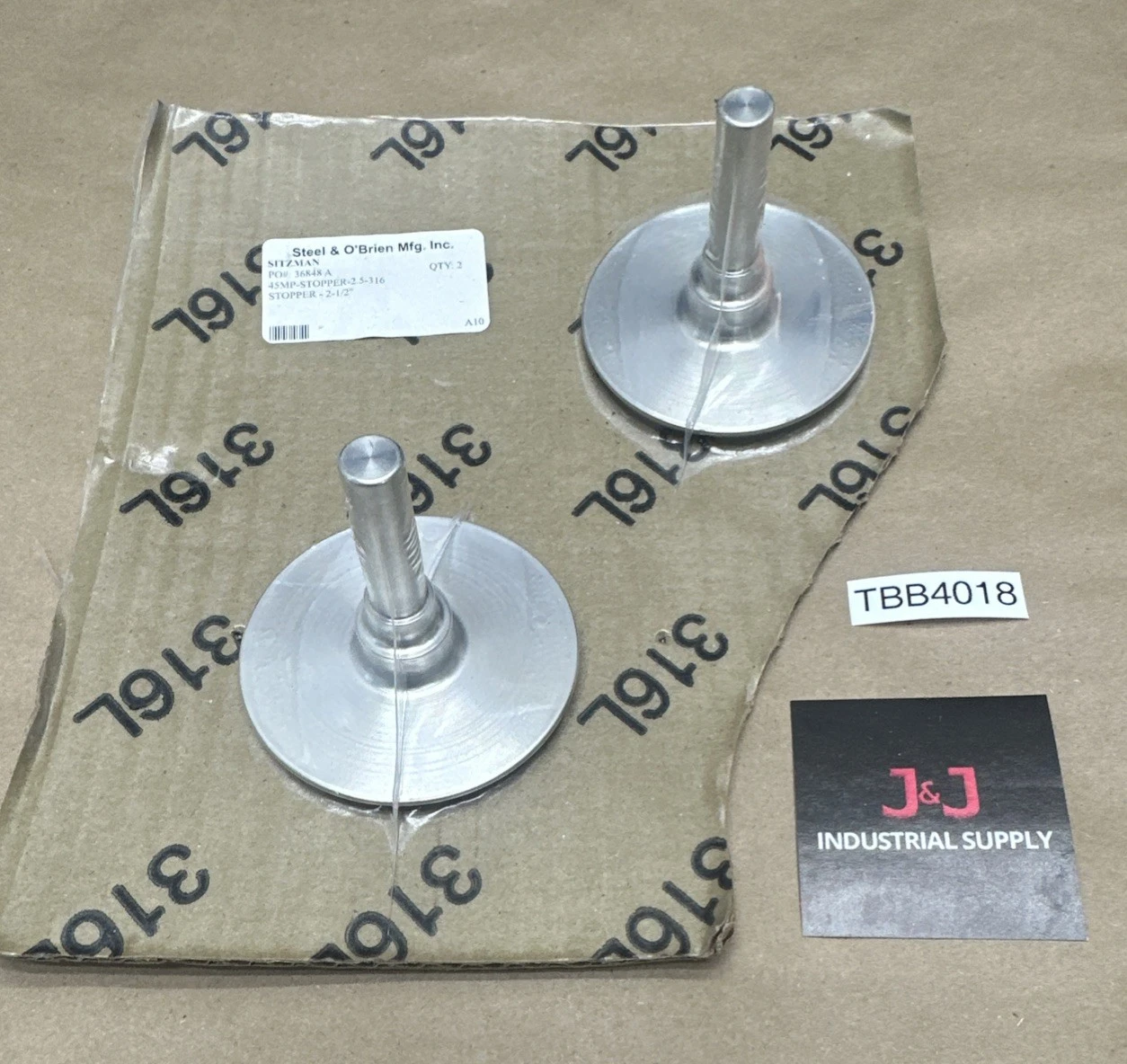 NEW Steel & O'Brien 45MP-STOPPER-2.5-316