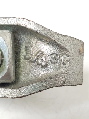 🔥 (9 PCS) 3/4 Crouse Cooper Eaton Zinc Plated Iron Parallel Beam Conduit Clamp