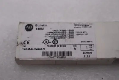 LOT OF 2 NEW AB ALLEN BRADLEY 140M-C-W544N COMPACT BUSBAR STK H1497A